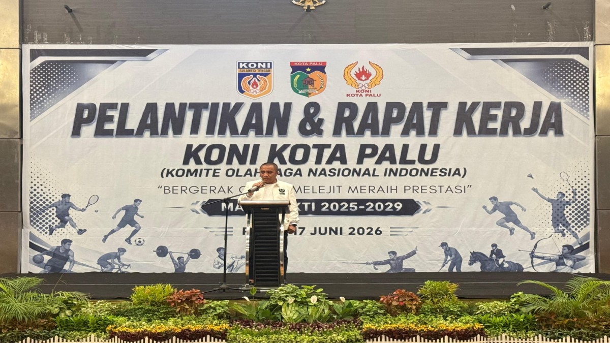 Kepengurusan Baru KONI Kota Palu Dilantik, Reynold Kasruddin Bidik Prestasi Porprov 2026